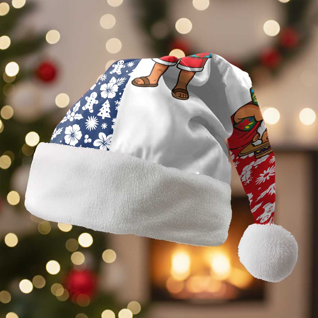 Panama Christmas Santa Hat with Tropical Santa National Coat of Arms and Festive Pattern Design - Wonder Print Shop