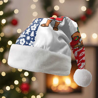 Panama Christmas Santa Hat with Tropical Santa National Coat of Arms and Festive Pattern Design - Wonder Print Shop