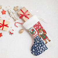 Panama Christmas Stocking with Tropical Santa National Coat of Arms and Festive Pattern Design - Wonder Print Shop