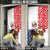 Panama Christmas Door Cover with Tropical Santa National Coat of Arms and Festive Pattern Design - Wonder Print Shop