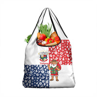 Panama Christmas Grocery Bag with Tropical Santa National Coat of Arms and Festive Pattern Design - Wonder Print Shop