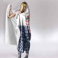 Panama Christmas Hooded Blanket with Tropical Santa National Coat of Arms and Festive Pattern Design - Wonder Print Shop