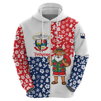 Panama Christmas Hoodie with Tropical Santa National Coat of Arms and Festive Pattern Design - Wonder Print Shop