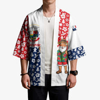 Panama Christmas Kimono with Tropical Santa National Coat of Arms and Festive Pattern Design - Wonder Print Shop
