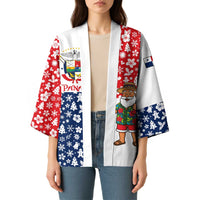 Panama Christmas Kimono with Tropical Santa National Coat of Arms and Festive Pattern Design - Wonder Print Shop