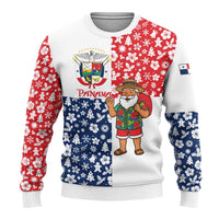 Panama Christmas Ugly Christmas Sweater with Tropical Santa National Coat of Arms and Festive Pattern Design - Wonder Print Shop