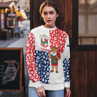 Panama Christmas Ugly Christmas Sweater with Tropical Santa National Coat of Arms and Festive Pattern Design - Wonder Print Shop