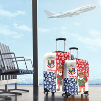 Panama Christmas Luggage Cover with Tropical Santa National Coat of Arms and Festive Pattern Design - Wonder Print Shop