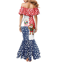 Panama Christmas Mermaid Dress with Tropical Santa National Coat of Arms and Festive Pattern Design - Wonder Print Shop