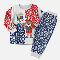 Panama Christmas Pajama Set with Tropical Santa National Coat of Arms and Festive Pattern Design - Wonder Print Shop