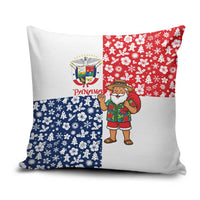 Panama Christmas Pillow Cover with Tropical Santa National Coat of Arms and Festive Pattern Design - Wonder Print Shop