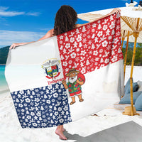 Panama Christmas Sarong with Tropical Santa National Coat of Arms and Festive Pattern Design - Wonder Print Shop