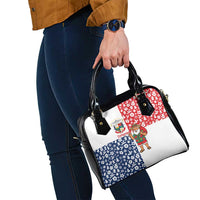 Panama Christmas Shoulder Handbag with Tropical Santa National Coat of Arms and Festive Pattern Design - Wonder Print Shop