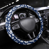 Panama Christmas Steering Wheel Cover with Tropical Santa National Coat of Arms and Festive Pattern Design - Wonder Print Shop