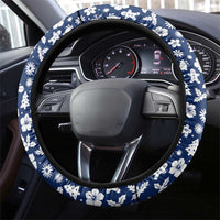 Panama Christmas Steering Wheel Cover with Tropical Santa National Coat of Arms and Festive Pattern Design - Wonder Print Shop