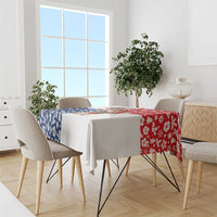 Panama Christmas Tablecloth with Tropical Santa National Coat of Arms and Festive Pattern Design - Wonder Print Shop