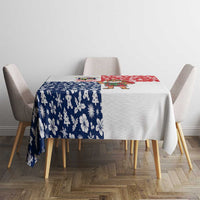 Panama Christmas Tablecloth with Tropical Santa National Coat of Arms and Festive Pattern Design - Wonder Print Shop