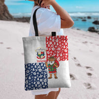 Panama Christmas Tote Bag with Tropical Santa National Coat of Arms and Festive Pattern Design - Wonder Print Shop