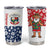 Panama Christmas Tumbler Cup with Tropical Santa National Coat of Arms and Festive Pattern Design - Wonder Print Shop
