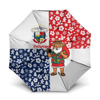 Panama Christmas Umbrella with Tropical Santa National Coat of Arms and Festive Pattern Design - Wonder Print Shop