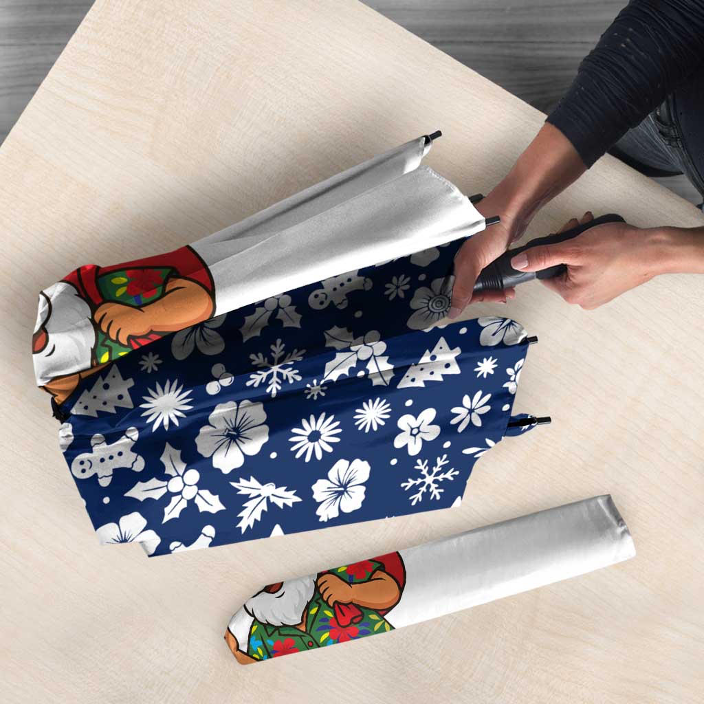 Panama Christmas Umbrella with Tropical Santa National Coat of Arms and Festive Pattern Design - Wonder Print Shop