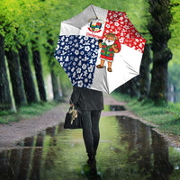 Panama Christmas Umbrella with Tropical Santa National Coat of Arms and Festive Pattern Design - Wonder Print Shop