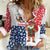 Panama Christmas Women Casual Shirt with Tropical Santa National Coat of Arms and Festive Pattern Design - Wonder Print Shop