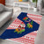 Panama Christmas Area Rug with Santa Claus Sea Turtles Holiday Tree and Red Blue Pattern Design - Wonder Print Shop