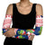 Panama Christmas Arm Sleeves with Santa Claus Sea Turtles Holiday Tree and Red Blue Pattern Design - Wonder Print Shop