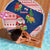 Panama Christmas Beach Blanket with Santa Claus Sea Turtles Holiday Tree and Red Blue Pattern Design - Wonder Print Shop