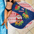 Panama Christmas Beach Blanket with Santa Claus Sea Turtles Holiday Tree and Red Blue Pattern Design - Wonder Print Shop