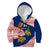 Panama Christmas Kid Hoodie with Santa Claus Sea Turtles Holiday Tree and Red Blue Pattern Design - Wonder Print Shop