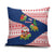 Panama Christmas Pillow Cover with Santa Claus Sea Turtles Holiday Tree and Red Blue Pattern Design - Wonder Print Shop