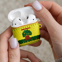 Senegal Christmas AirPods Case with Yellow-Green-Red Design, Baobab Tree, and National Coat of Arms Motif - Wonder Print Shop
