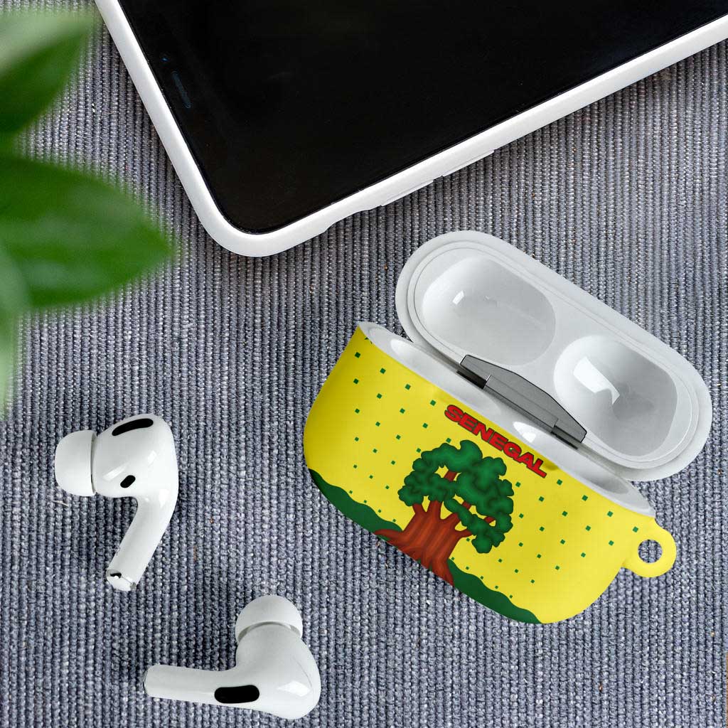 Senegal Christmas AirPods Case with Yellow-Green-Red Design, Baobab Tree, and National Coat of Arms Motif - Wonder Print Shop
