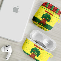 Senegal Christmas AirPods Case with Yellow-Green-Red Design, Baobab Tree, and National Coat of Arms Motif - Wonder Print Shop