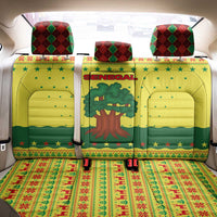 Senegal Christmas Back Car Seat Cover with Yellow-Green-Red Design, Baobab Tree, and National Coat of Arms Motif - Wonder Print Shop