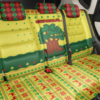 Senegal Christmas Back Car Seat Cover with Yellow-Green-Red Design, Baobab Tree, and National Coat of Arms Motif - Wonder Print Shop