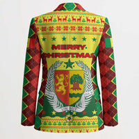 Senegal Christmas Blazer with Yellow-Green-Red Design, Baobab Tree, and National Coat of Arms Motif - Wonder Print Shop