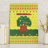 Senegal Christmas Canvas Wall Art with Yellow-Green-Red Design, Baobab Tree, and National Coat of Arms Motif - Wonder Print Shop