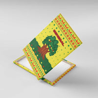 Senegal Christmas Canvas Wall Art with Yellow-Green-Red Design, Baobab Tree, and National Coat of Arms Motif - Wonder Print Shop