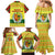 Senegal Christmas Family Matching Mermaid Dress and Hawaiian Shirt with Yellow-Green-Red Design, Baobab Tree, and National Coat of Arms Motif - Wonder Print Shop