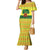 Senegal Christmas Family Matching Mermaid Dress and Hawaiian Shirt with Yellow-Green-Red Design, Baobab Tree, and National Coat of Arms Motif - Wonder Print Shop