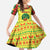 Senegal Christmas Family Matching Off The Shoulder Long Sleeve Dress and Hawaiian Shirt with Yellow-Green-Red Design, Baobab Tree, and National Coat of Arms Motif - Wonder Print Shop