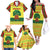 Senegal Christmas Family Matching Off The Shoulder Long Sleeve Dress and Hawaiian Shirt with Yellow-Green-Red Design, Baobab Tree, and National Coat of Arms Motif - Wonder Print Shop