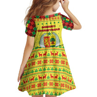 Senegal Christmas Family Matching Off Shoulder Maxi Dress and Hawaiian Shirt with Yellow-Green-Red Design, Baobab Tree, and National Coat of Arms Motif - Wonder Print Shop