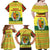 Senegal Christmas Family Matching Off Shoulder Maxi Dress and Hawaiian Shirt with Yellow-Green-Red Design, Baobab Tree, and National Coat of Arms Motif - Wonder Print Shop