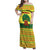 Senegal Christmas Family Matching Off Shoulder Maxi Dress and Hawaiian Shirt with Yellow-Green-Red Design, Baobab Tree, and National Coat of Arms Motif - Wonder Print Shop