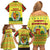 Senegal Christmas Family Matching Off Shoulder Short Dress and Hawaiian Shirt with Yellow-Green-Red Design, Baobab Tree, and National Coat of Arms Motif - Wonder Print Shop