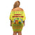 Senegal Christmas Family Matching Off Shoulder Short Dress and Hawaiian Shirt with Yellow-Green-Red Design, Baobab Tree, and National Coat of Arms Motif - Wonder Print Shop